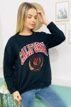 139130 Bisiklet Yaka Baskili Sweatshirt